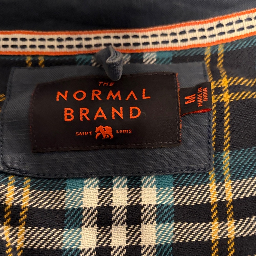Normal Brand Men's Navy Jacket with Plaid Lining - Picture 2 of 4
